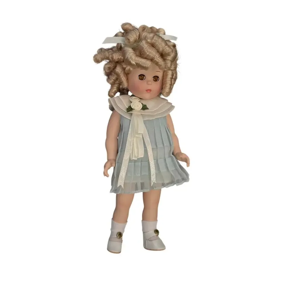 Danbury Mint Shirley Temple “Ginny” Doll Vintage Collectible Blue Dress COA